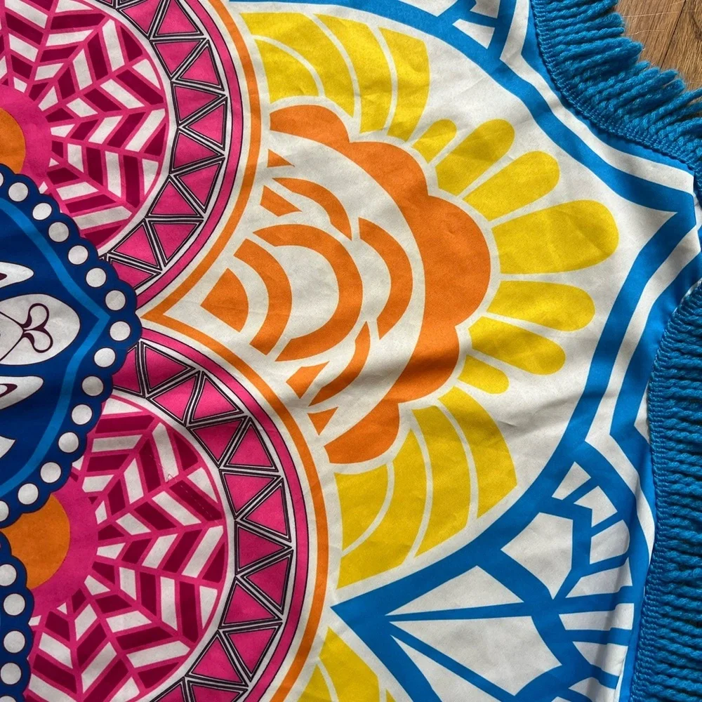 Bath Beach Towel with Intricate Patterns Yoga mat polygon